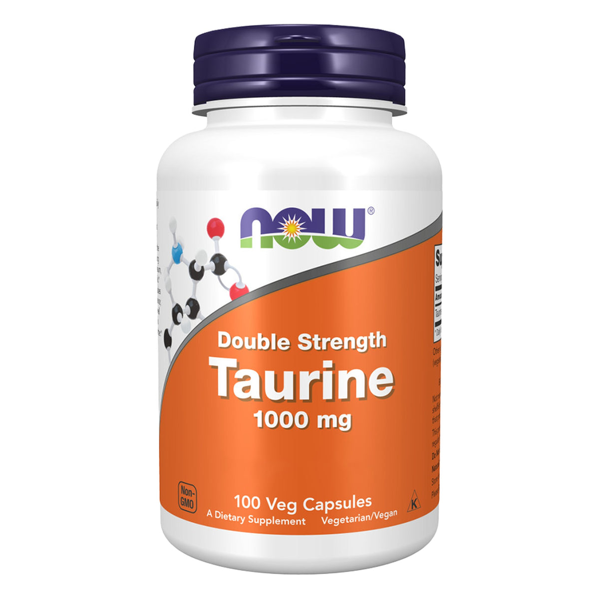 Taurine 1000mg Double Strength | 100 Capsules | NOW Foods