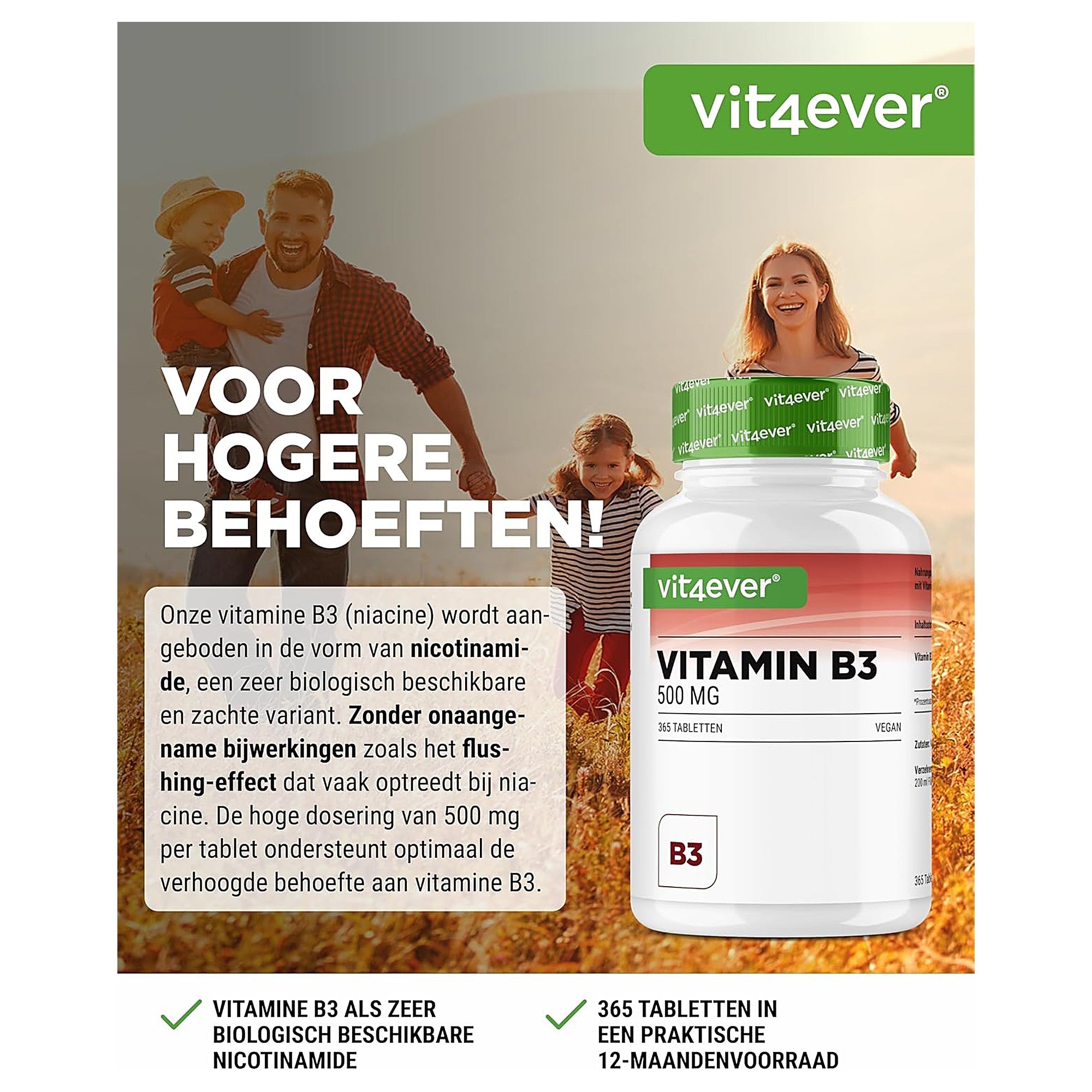Vitamine B3 voor hogere behoeften nicotinamide