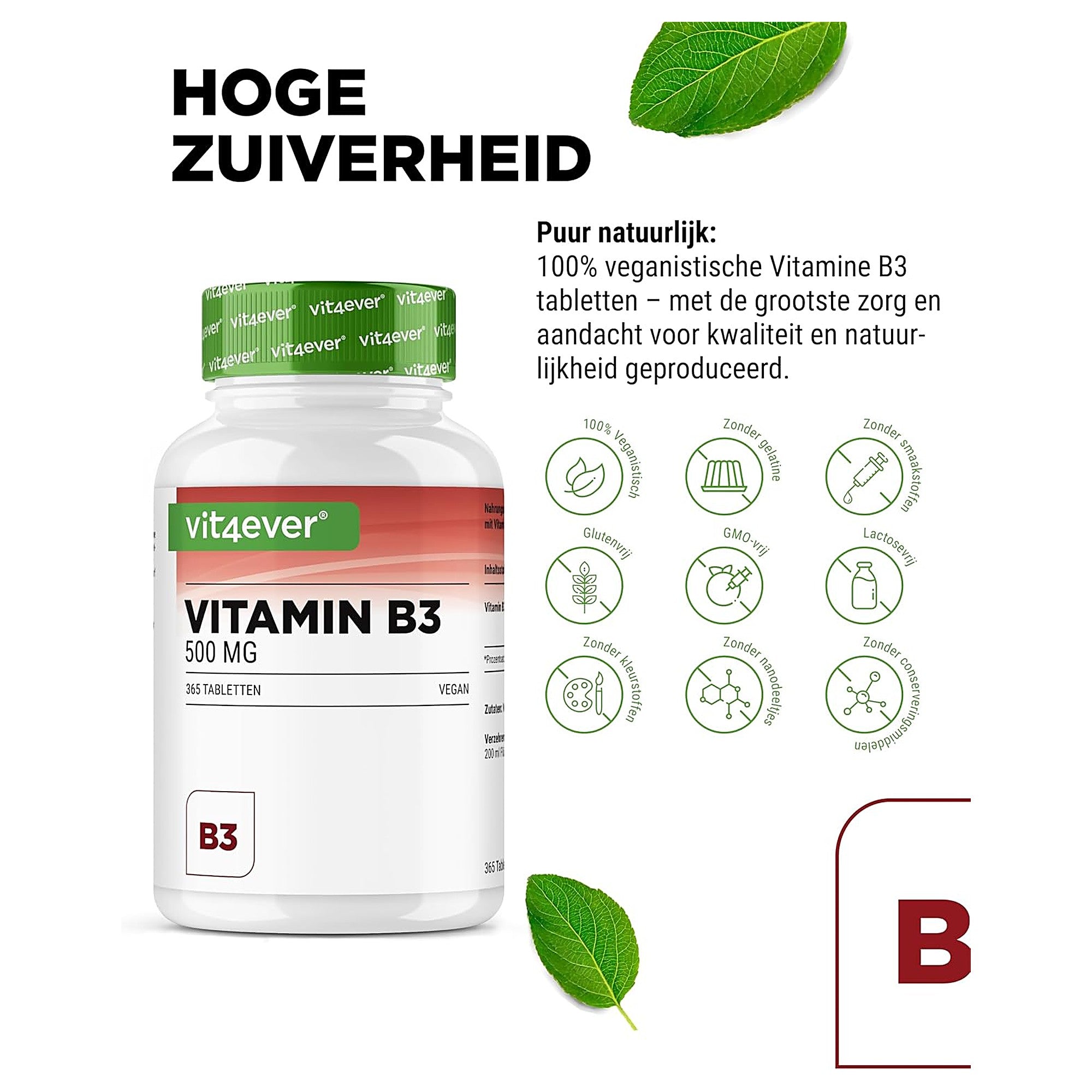 Vitamine B3 hoge zuiverheid vegan