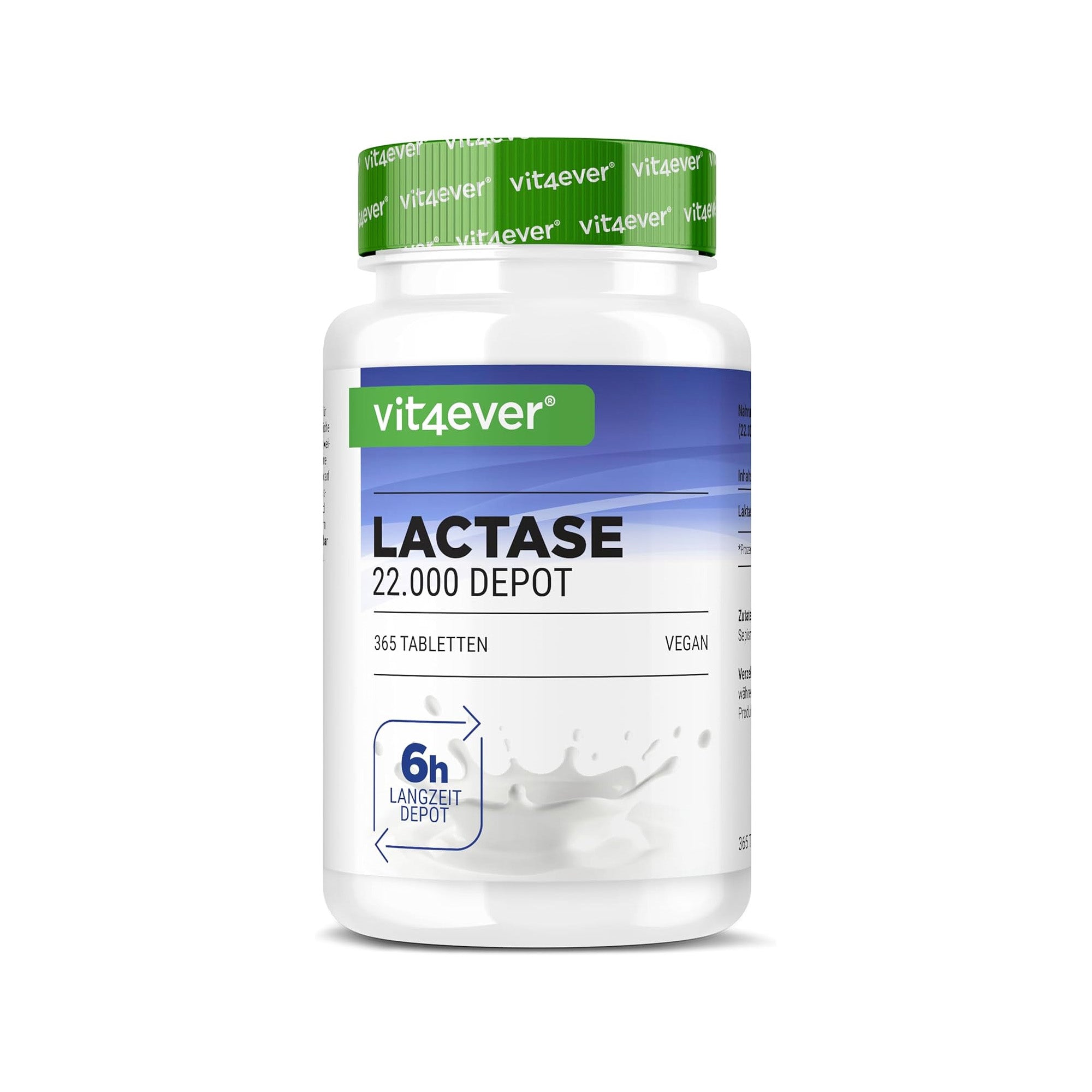 Lactase Supplementen 13.000 en 22.000 FCC (Slow-release) | 120 of 365 tabletten | Vit4ever