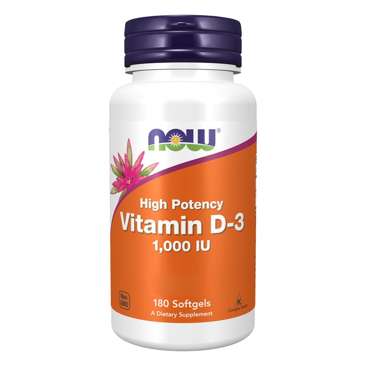 Vitamine D3 1000 IE | 180 Softgels | NOW Foods