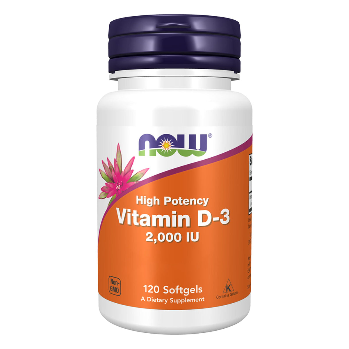 Vitamine D3 2000 IE | 120 Softgels | NOW Foods