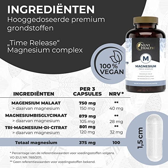 Magnesium Triple Complex | 240 Capsules | Nuvi Health